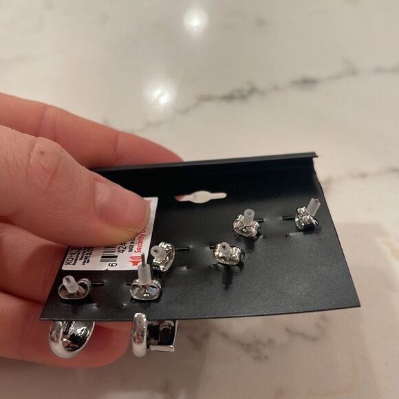 Simply Vera Wang Stone Earrings 3 pack - Picture 4 of 4